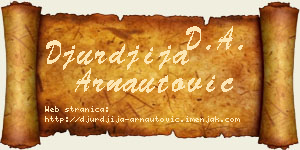 Đurđija Arnautović vizit kartica